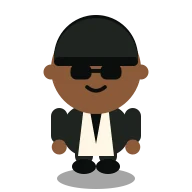 Bruno, a casino regular in a dark suit and shades